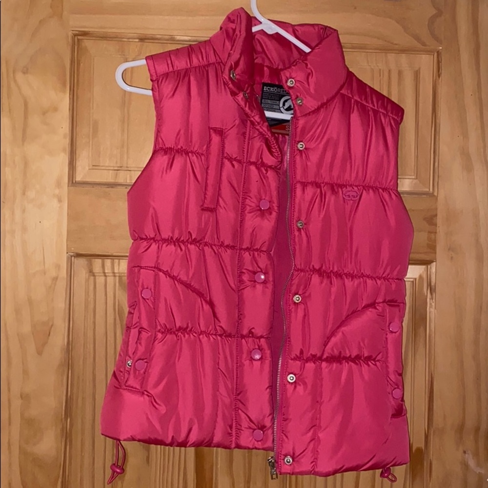 Pink EckoRed Puffer Vest